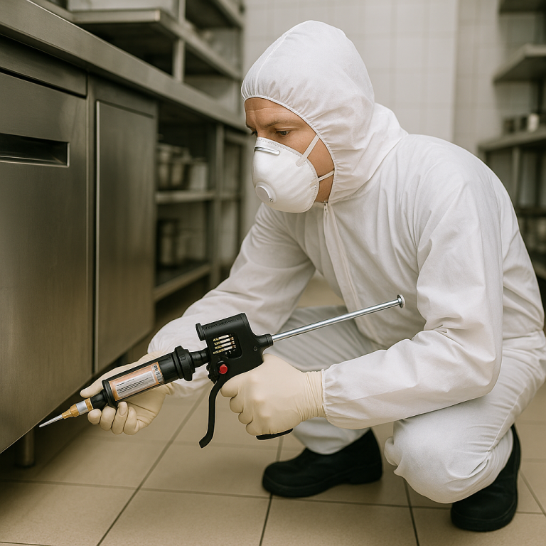 Désinsectiseur de cafards dans une cuisine